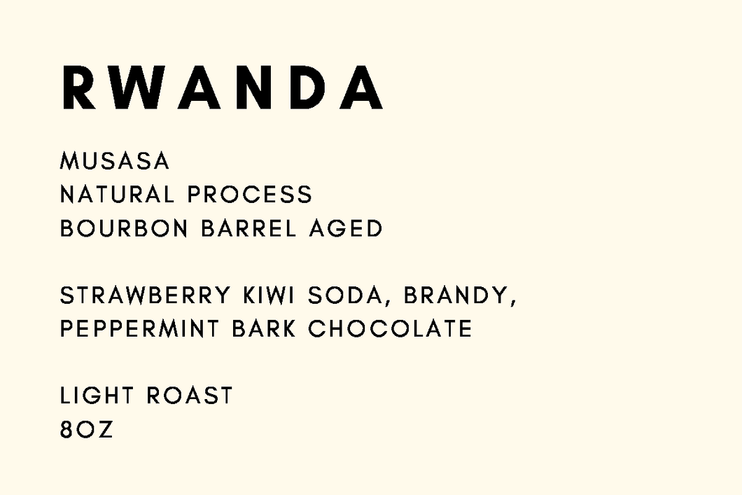 Bourbon Barrel Aged Rwanda Musasa Natural